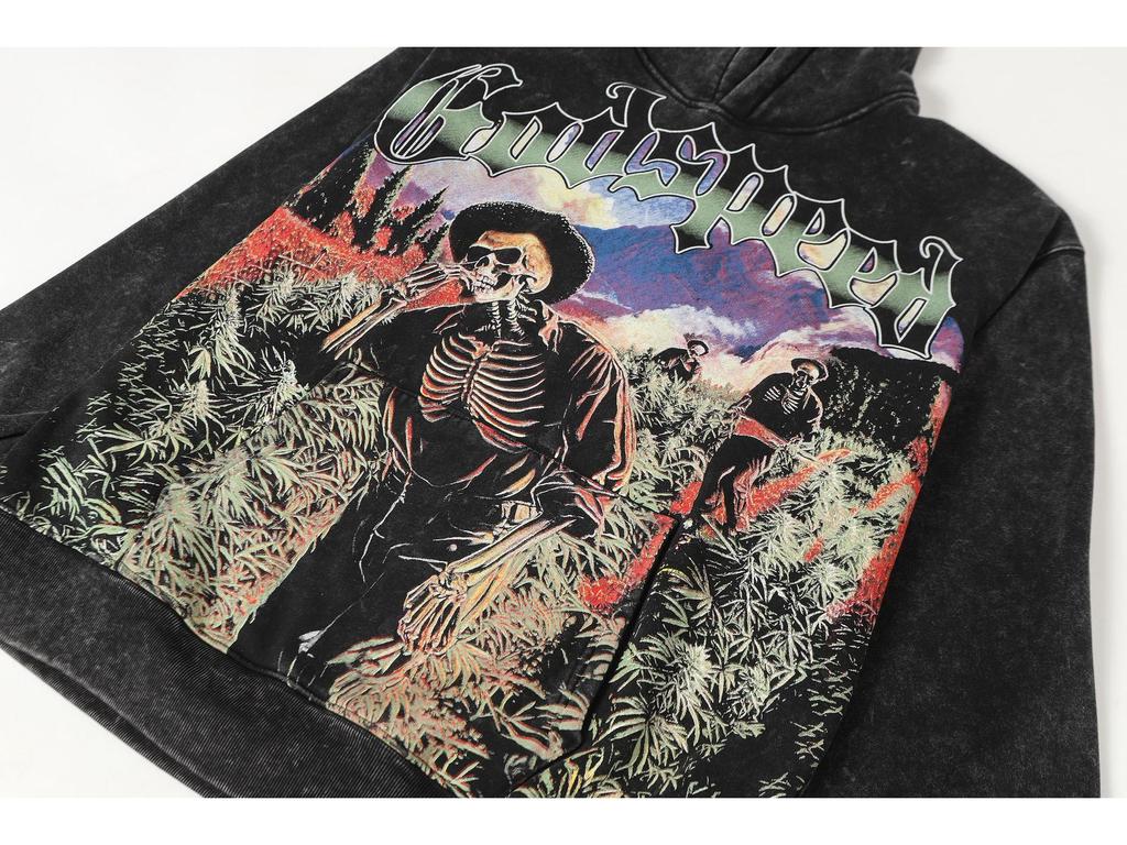 Godspeed 25ss Retro Washed Pure Cotton American Hip Hop Hoodie (Autumn/Winter Collection)