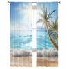 Прозрачные шторы для гостиной, пляжа, моря, кокосовой пальмы, детской спальни, балкона, большие шторы, занавески для кухни, столовой