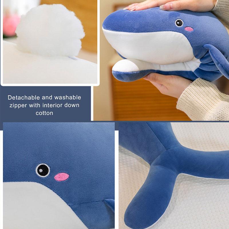 55см Гигантские Моющиеся Мягкие Плюшевые Игрушки Киты Океанское Животное Кукла Гигантский Кит Плюшевый Для Детей День Рождения для Детей Подарки