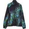 All Over Print Stand Collar Zipper Insert Shoulder Long Sleeve Loose Jacket Men Jacket Multi-color JL8297