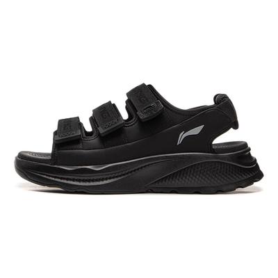 Li Ning Мягкая Кока Удобные Дышащие Пляжные Сандалии Унисекс Сандалии Черный AGUV001-1