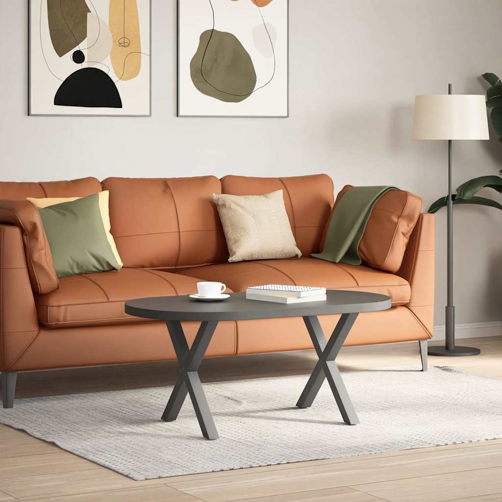 Vidaxl Nogi Do Stolika Kawowego, 2 Szt., Antracyt, 50X(42-43) Cm, Stal