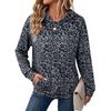 Womens Oversized Hooded Sweatshirt With 3D Leopard Print Digital Loose Fit Sporty Pullover Winter 2026