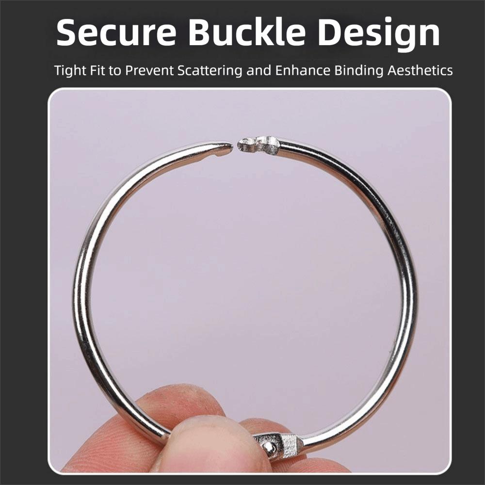 50/100Pcs O Ring Loose Leaf Ring Sturdy Book Binder Hoops Metal Binder Ring Office Supplies