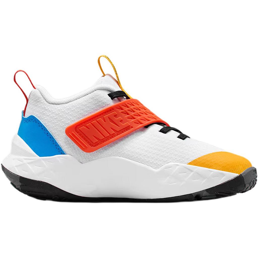 Nike Team Hustle D 12 Стильные Удобные Амортизирующие Низкие Детские Баскетбольные Кроссовки Детские кроссовки Белый Красный Синий IM3383111