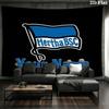 Hertha BSC Custom Name Wall Tapestry Aesthetic Wall Hanging Printed Fabric Blanket Decorative Tapestries for Bedroom Living Room Home Decor