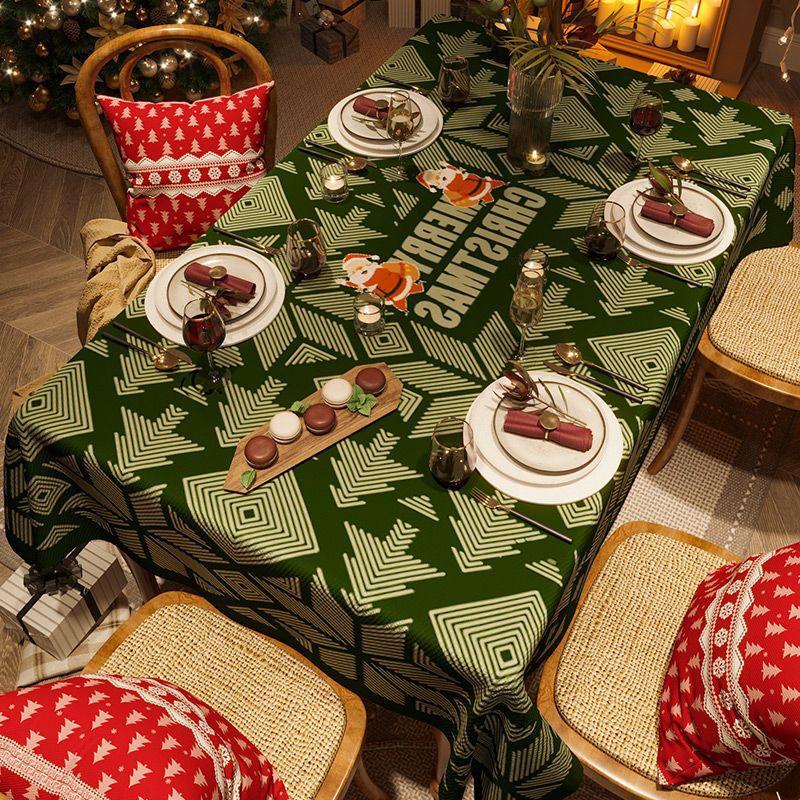 Рождественская тематическая скатерть, прямоугольная скатерть, водонепроницаемая скатерть для столовой и дома