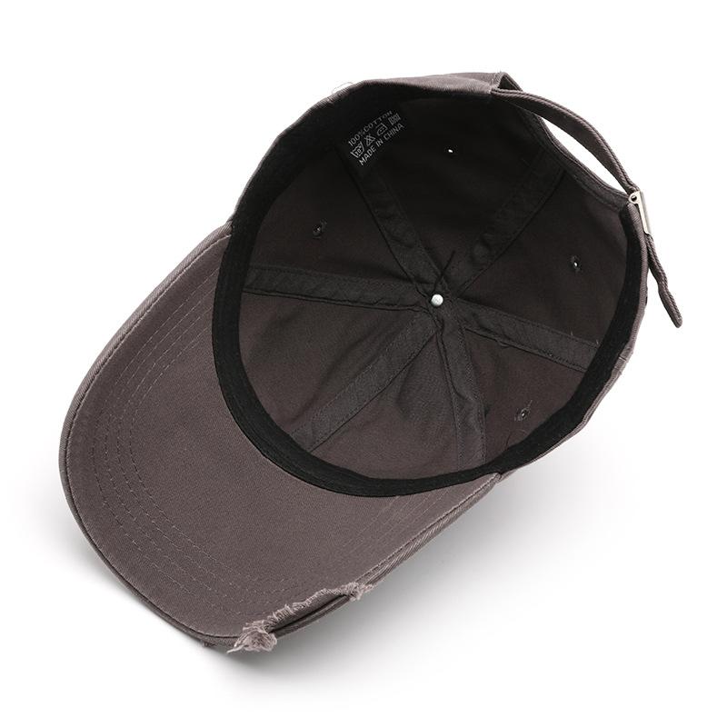Персонализированная женская весенне-осенняя однотонная легкая washed hole cap мужская спортивная солнцезащитная бейсболка для улицы
