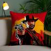 Знаменитая игра Red Dead Redemption-Поп наволочка Наволочка против пылевых клещей Невидимая молния Шелковистый короткий плюш Чехол на подушку для дивана