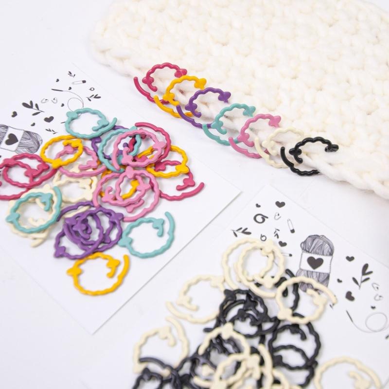 24Pcs Fruit Stitching Markers Crochet Locking Stitching Markers Rings for Knitting Crocheting Weaving Sweater Scarf Hat