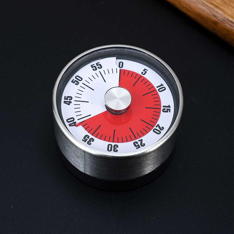 Кухонный таймер с напоминанием на 60 минут, магнит круглой формы, кухонные принадлежности, будильник с обратным отсчетом, механический таймер для приготовления пищи