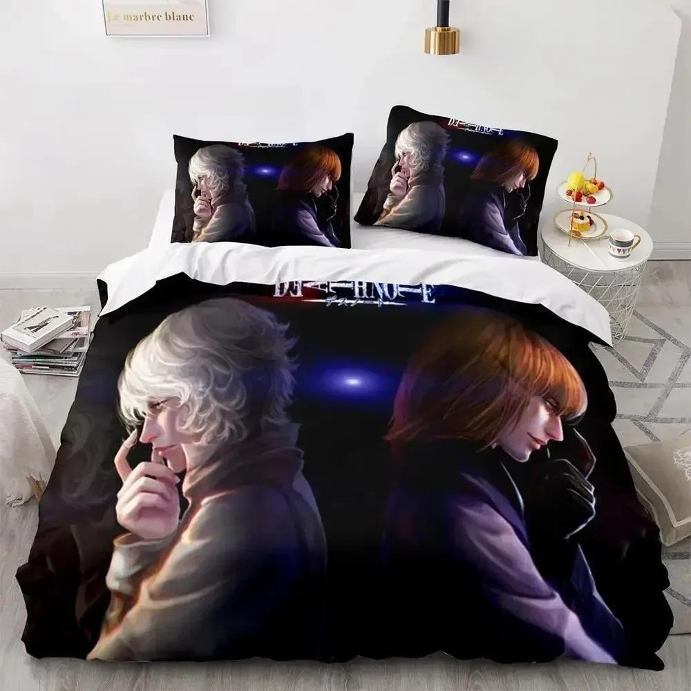 Комплект постельного белья Death Note Single Twin Full Queen King Size Bed Set Adult Kids Bedroom Duvet cover Sets 3D Print Anime Death Note S