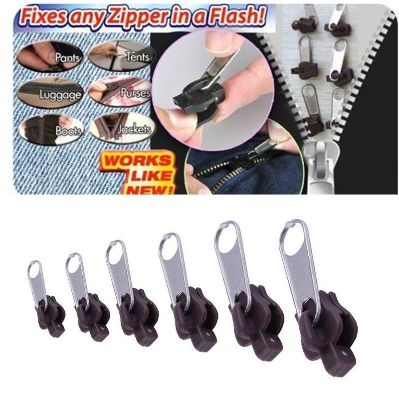 Ремонтный комплект портативный 6 шт./комплект высокое качество 3 размера швейные инструменты слайдер зубчатые молнии мгновенная фиксация исправить молнию популярные универсальные нежные ювелирные изделия
