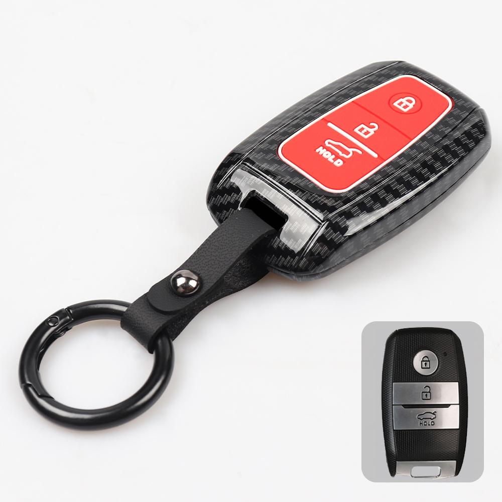 Для Kia Sedona Grand Carnival 2015 2016 2017 2018 Stonic Forte Niro Soul Sorento ABS карбоновый чехол для автомобильного ключа