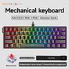 AJAZZ NK61 Проводная игровая механическая клавиатура 60% RGB - Сменные 61 клавиша Красный переключатель Мини-клавиатура для игрового ПК