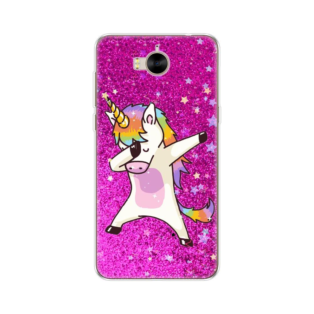 Чехол для телефона для huawei Y6 2017/Y5 2017, мягкая силиконовая задняя крышка из ТПУ, 360, полная защитная печать, прозрачный чехол