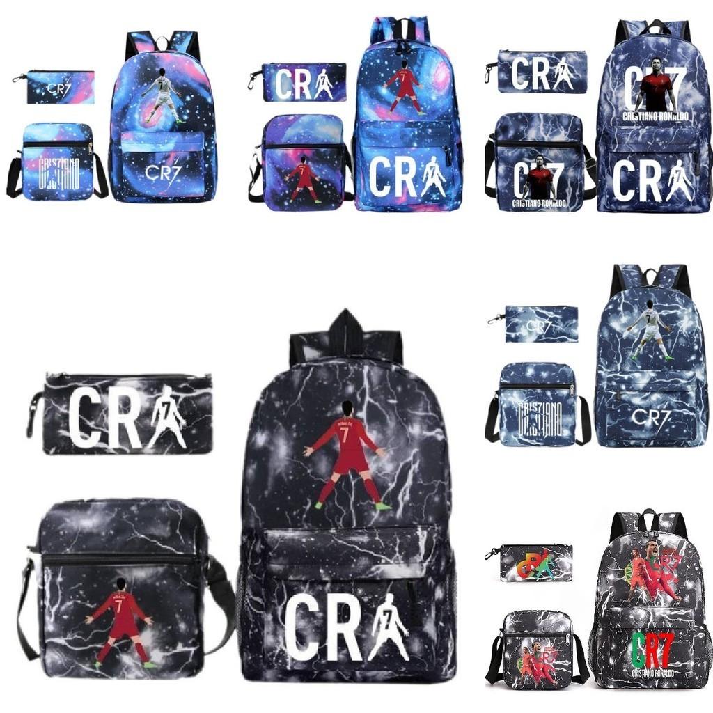 Cr7 Children's Backpack Set With Breathable Comfortable Straps And Letter Print