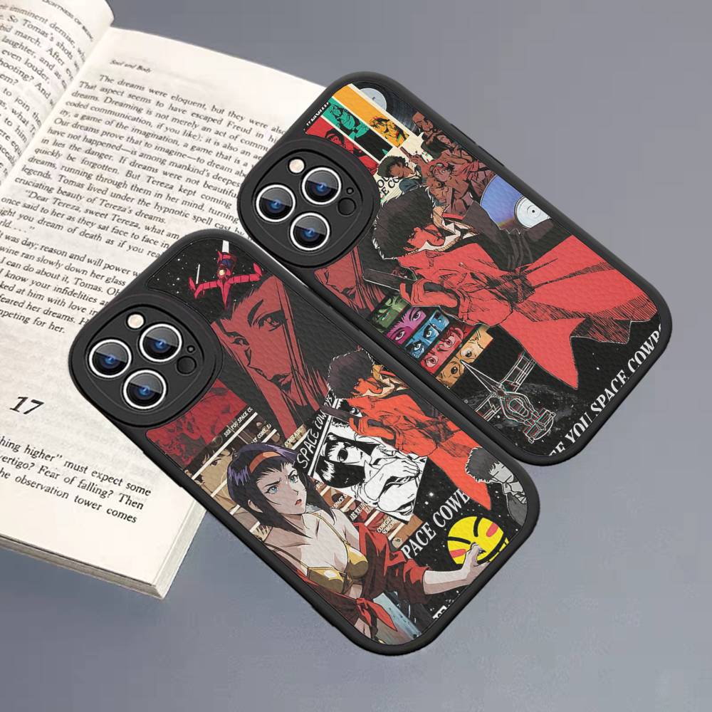 Anime Cowboy Bebop Phone Case Hard Leather For IPhone 16 15 14 13 12 Mini 11 14 Pro Max Xs X Xr 7 8 Plus Fundas