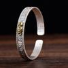 Antique Silver Plated Feng Shui Pixiu Open Bangle Bracelet for Men Women Unisex Wristband Pixiu Wealth and Good Luck Jewelry