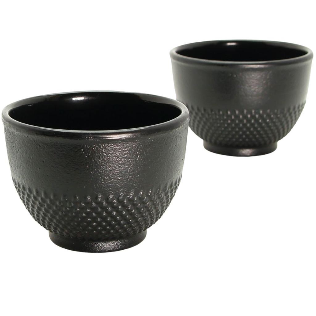 CAST IRON KETTLE 1.25L TEA TEAPERTAIN + 2x CUPS