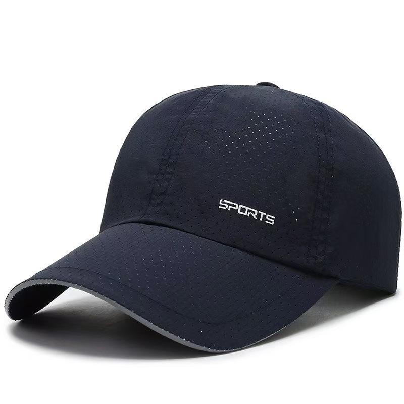 Summer Mesh Breathable Extended Brim Sunshade Baseball Cap Men'S Cap Half Net Big Brim Sunscreen Cap Fishing Cap Mountaineering Cap