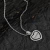 Fashion Gold Plated Heart CZ Pendant Necklace for Women Dainty Cubic Zirconia Chain Necklace Jewelry