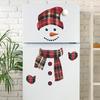 Fun-f342 Cartoon Spliced Christmas Snowman Refrigerator Sticker Kitchen Dining Room Beautification Decorative Wall Sticker