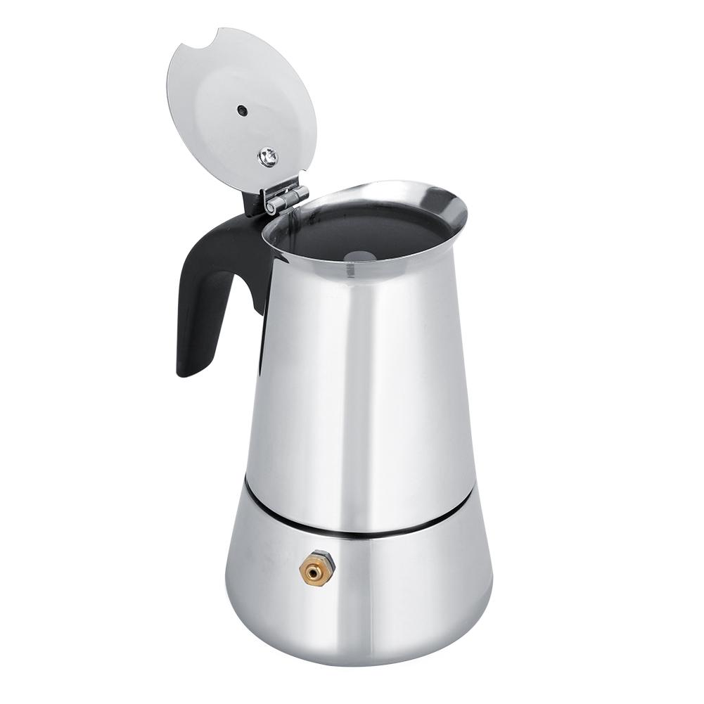 Портативный кофейник из нержавеющей стали, кофеварка Moka Espresso, кофейник Mocha (300мл)