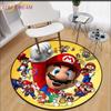 Мультяшный ковер Mario Bros круглый детский ковер с аниме-узором детский фланелевый ковер детский ковер с отпечатками рук аниме-коврик