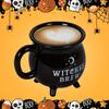 1pc Witches Brew Cauldron Coffee Cups 11.5oz Ceramic Mug Witchy Gifts Witch Decor Halloween Black Mug Novelty Tabletop Drinkware