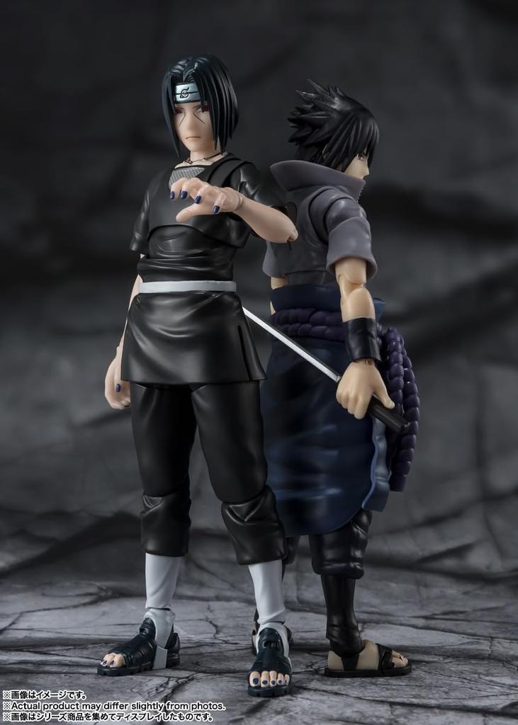 TAMASHII NATIONS NARUTO Itachi Uchiha Приблизительно 155 мм окрашенная подвижная фигурка SHFiguarts -NARUTOP99 Edition- ПВХ, АБС, ткань