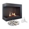 Wall Mounted Bio-fireplace DELTA 600 TÜV Left-sided Set Mix 