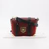 Michael Kors Manhattan Small Shoulder Bag Studs Color Block Red Leather Women Used
