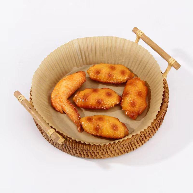 Специальная бумага для фритюрницы Высокотемпературная бумага для выпечки Противень для выпечки Силиконовая бумага для выпечки Бытовая одноразовая антипригарная жиростойкая утолщенная бумажная подложка