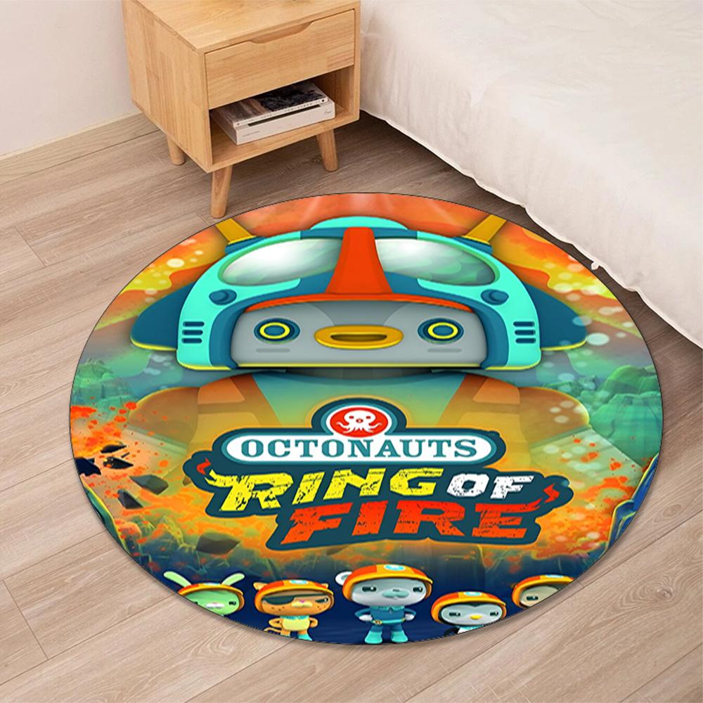 Octonauts Printed Round Rug Carpet Chair Rug Area Rug Entryway Doormats,for Office Chair Living Room Bedroom Kitchen Room.
