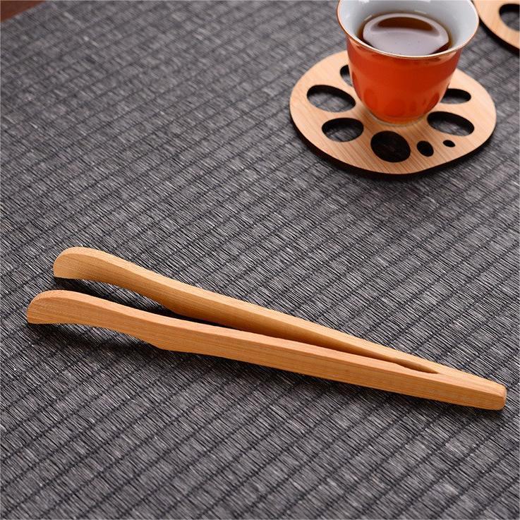 Handcrafted Japanese Bamboo Anti-Scalding Tea Tweezers with Tassels - Non-Slip Kung Fu Tea Set Clips
