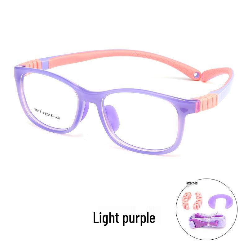 Сверхлегкая силиконовая детская оправа для очков 9017ET: Прочные оправы для близорукости для мальчиков и девочек