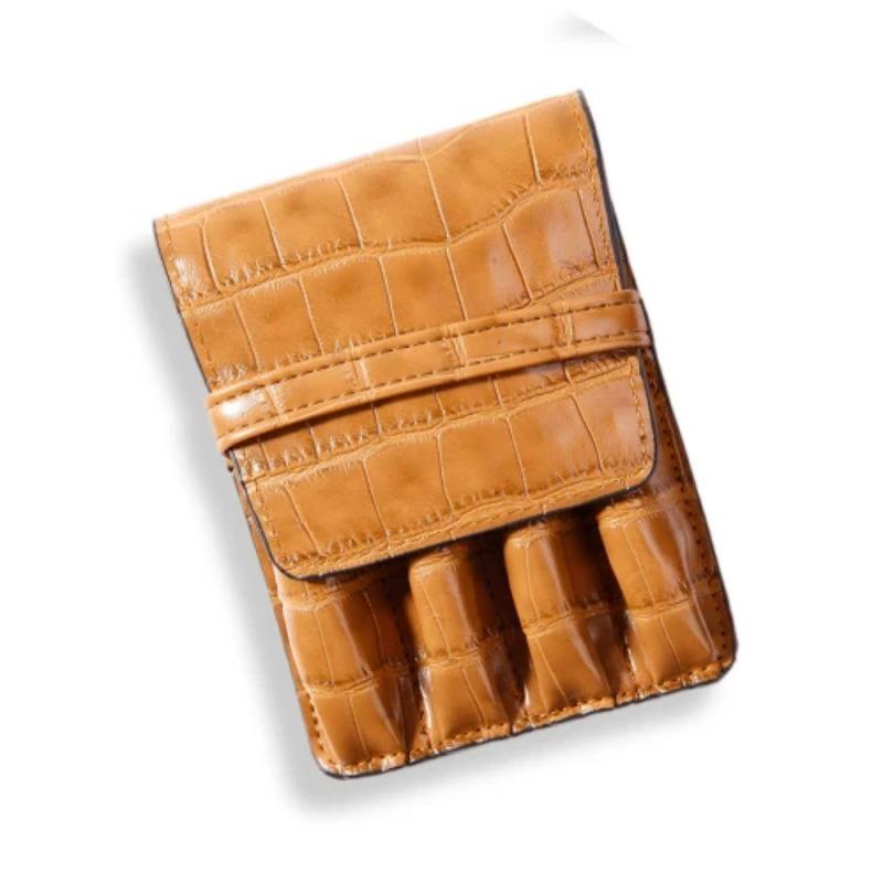 Студенческий кожаный чехол для ручек, сумка для хранения четырех ручек, студенческий деловой переносной чехол для ручек, защитный чехол