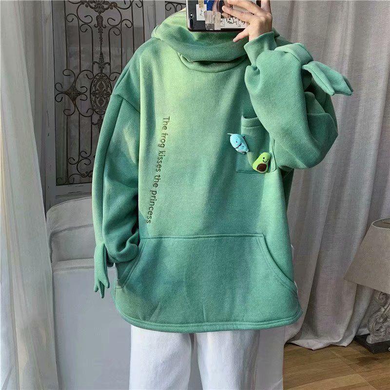 Мужская модная толстовка-пуловер с рисунком лягушки - весна/осень в уличном стиле