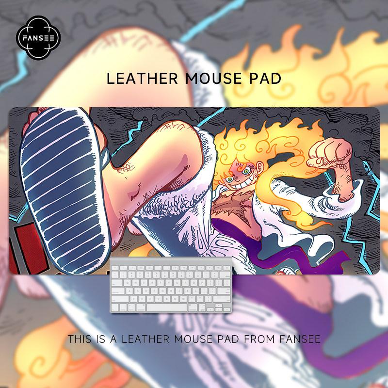 Large Size Anime Twodimensional Office Computer Desk Workstation Desk Keyboard Pad One Piece Luffy speed Leather Mouse Pad