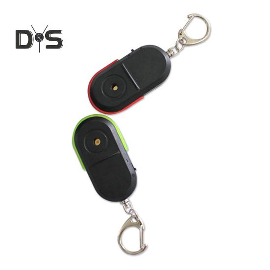 Anti-loss Device Key Finder with Whistle Activation LED Lights Easy To Use Battery Powered Key Chain Locator Device