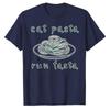 Funny Italian Foodie Graphic Cotton Tee Spaghetti Running Joke Shirt for Unisex Women Graphic T Shirts Unisex Clothing Harajuku Tops