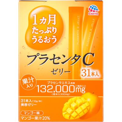 Placenta C 1 месяц увлажняющее желе, со вкусом манго 31 шт.. Красивая кожа плацента