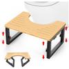 Portable Folding Toilet Stool Adjustable Height Bathroom Step Stool Non-Slip Shower Footstool