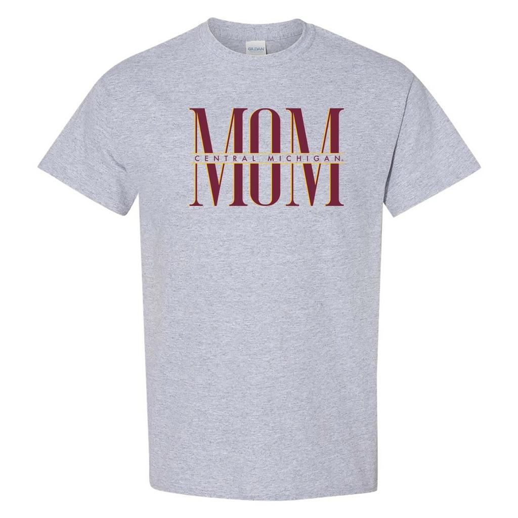 Central Michigan Chippewas Classic Mom T-Shirt - Sport Grey
