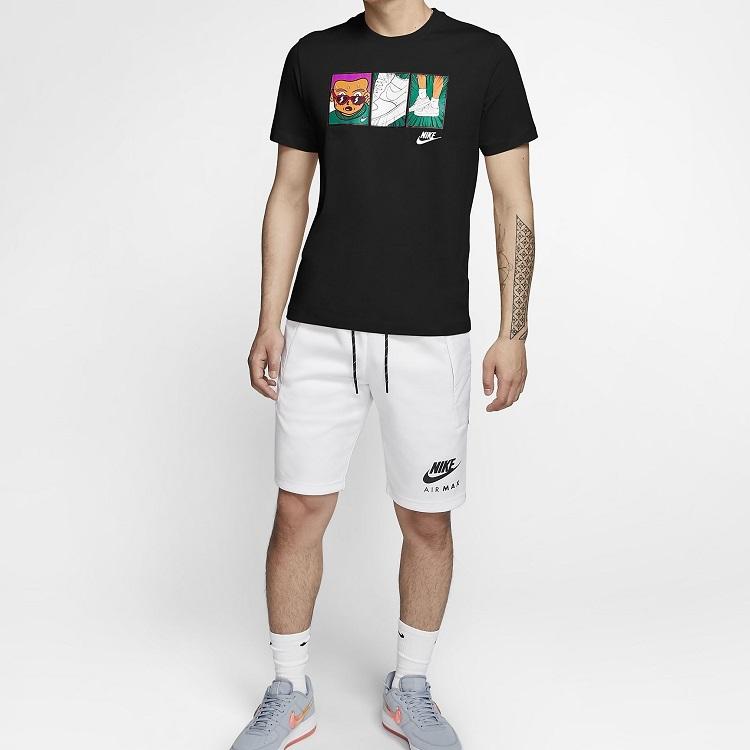 Nike Футболка с круглым вырезом Air Force 1 Print, мужская, черная, CT6528-010