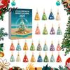 Unique 2026 Advent Calendar Christmas Calendar, Sea Glass Tree 2D Acrylic Ornament Set Collection Gift for Adults with Hanging String, Holiday