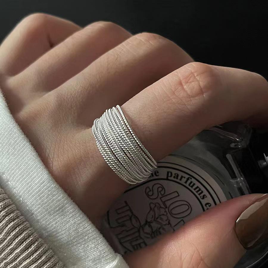 2024 Trendy Thousand Strands Silver Thread Women's Ring - Chic, Stylish & Luxurious Accessory
