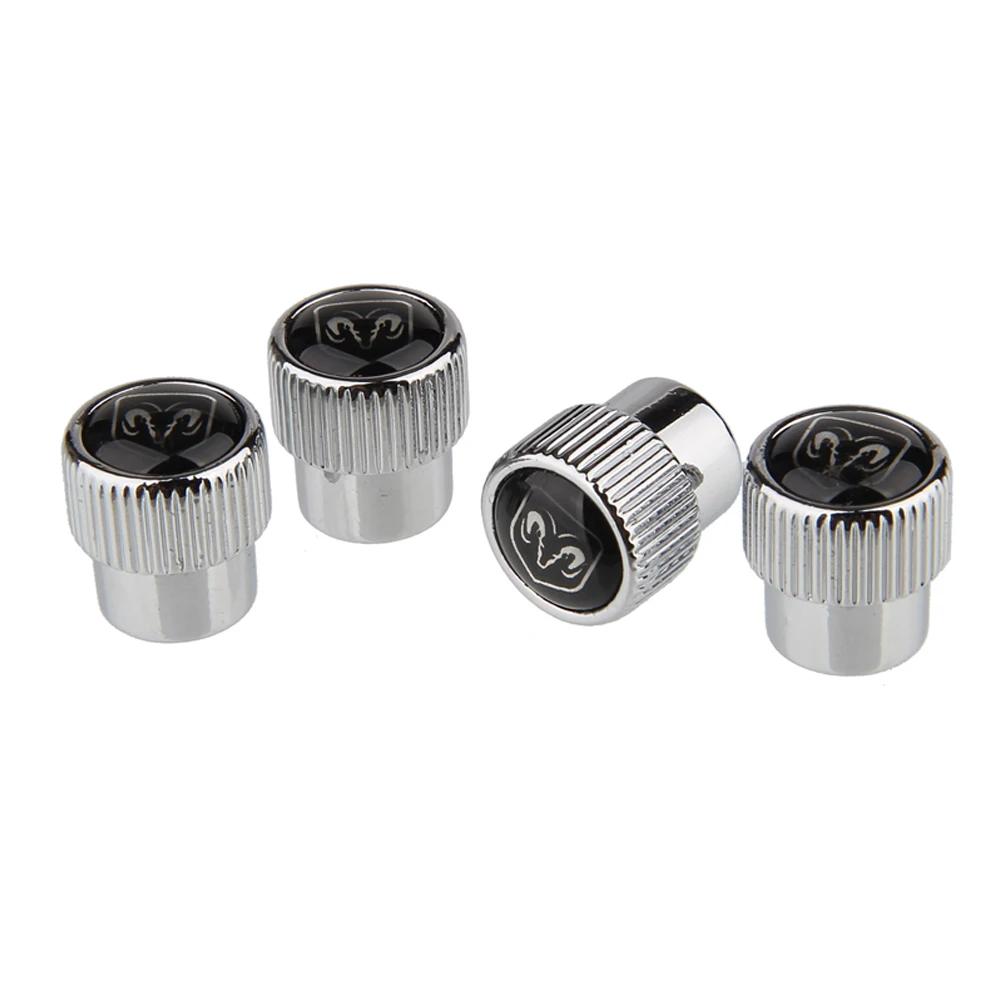4pcs Anti-rust Alloy Car Wheel Tire Valves Caps Cover for Dodge DURANGO CALIBER CARAVAN Challenger CHARGER RAM 1X 500 RAM SRT SXT