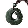Ожерелье с подвеской из натурального нефрита Hetian, ювелирные изделия из жадеита для мужчин, подарки, буддийский резной модный Шарм, женский амулет